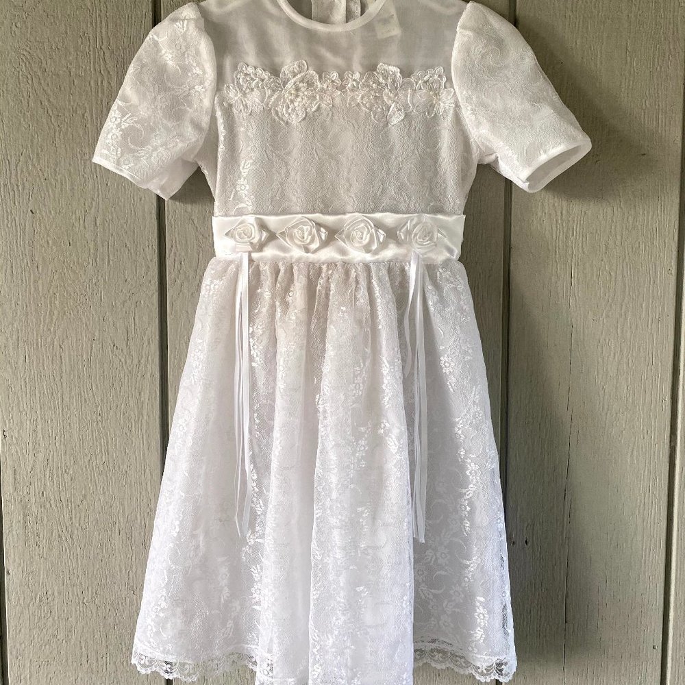 White Lace First Communion Dress